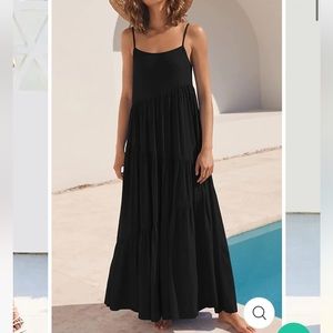 Black pleated dress